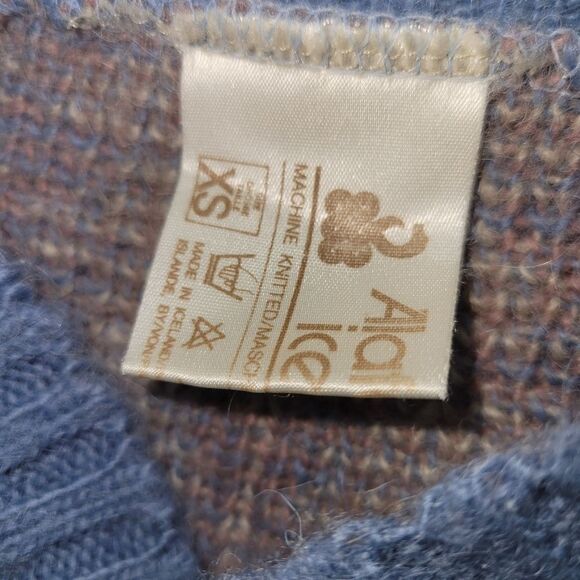 Alafoss Icewool Made in Iceland Wool Fair Isle Cardigan XS - Picture 3 of 6